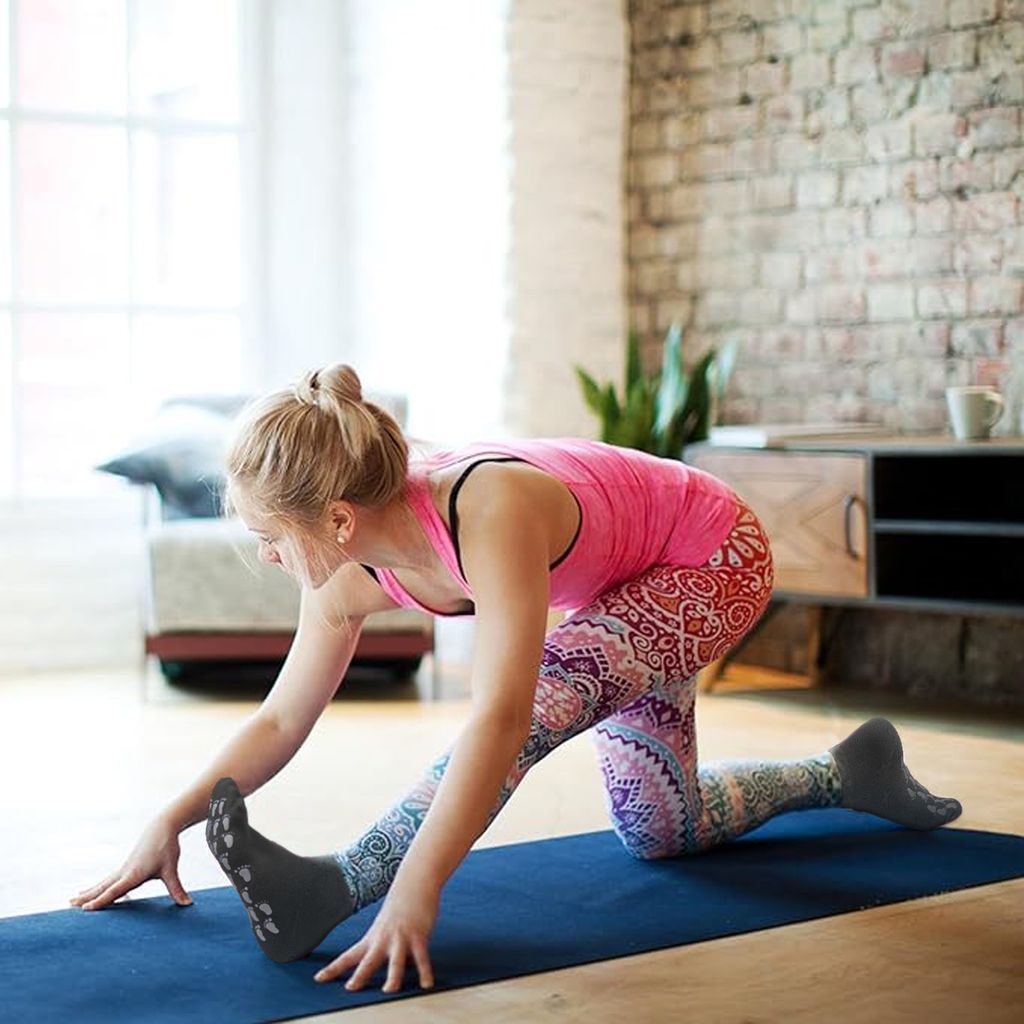 ARERWA Stoppersocken Damen - 3 Paar Rutschfeste Yoga Socken