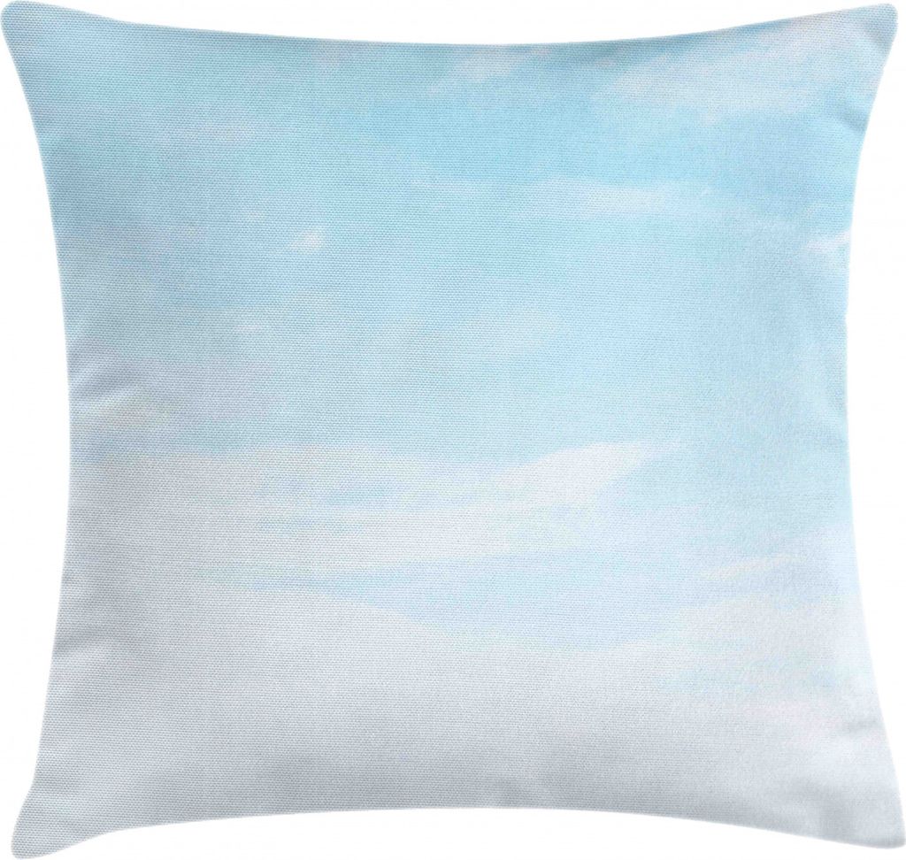 ABAKUHAUS Hellblau Kissenbezug, Weiche Pastell Himmel-Wolken, aus Farbfesten Waschbaren Stoff Beidseitiger Druck mit robusten Reißverschluß, 45 x...
