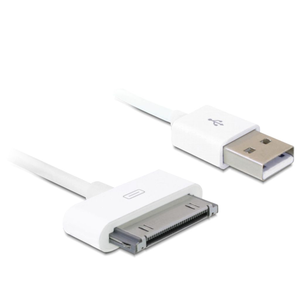 DELOCK Iphone 4 Kabel 30pin -> USB A St/St 1.80m weiß