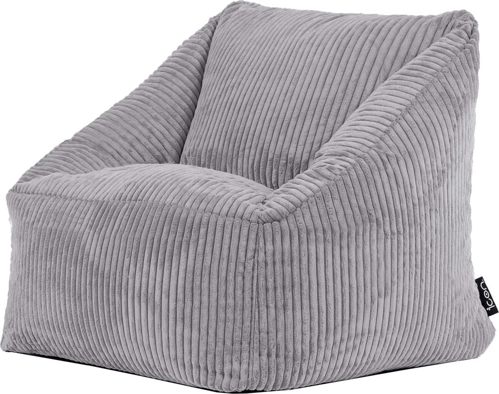icon Sitzsack Bean Bag Flauschig Für Kinder Natalia, Grau, Cord Kindersitzsack, Groß, Sitzsack Sessel Kinder mit Füllung - Hergestellt in Deutsc...