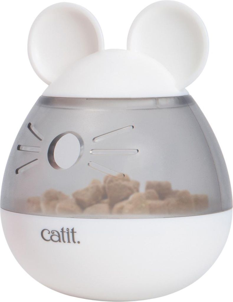 Catit Pixi Katzen-Spielzeug Mit Futterspender | Wackelige Maus Mit Leckerlis