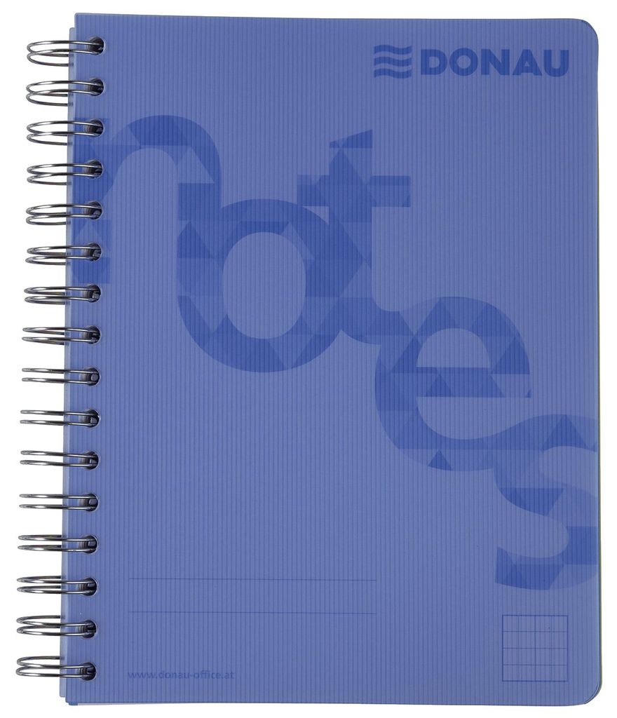 DONAU 7526201-10 Collegeblock PP Cover - A5, kariert, blau Produktbild 