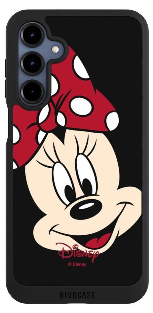 NIVOCASE Handyhülle für Samsung Galaxy A16 5G Hülle NIVOpure Case Schwarz Disney Minnie Mouse Offizielles Lizenzprodukt