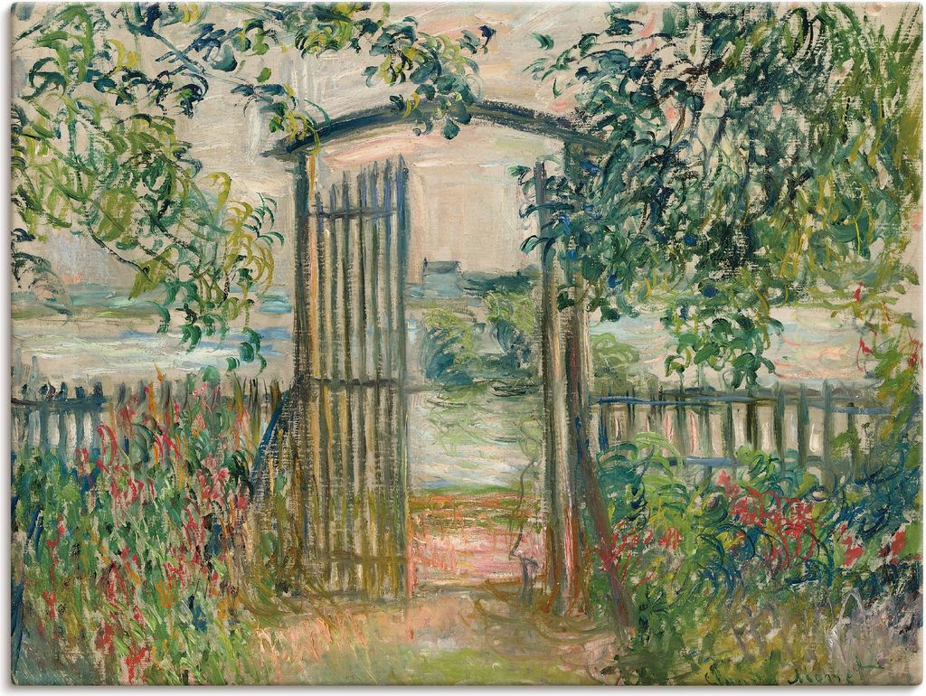 ARTland Leinwandbild Das Gartentor in Vetheuil Größe: 60x45 cm