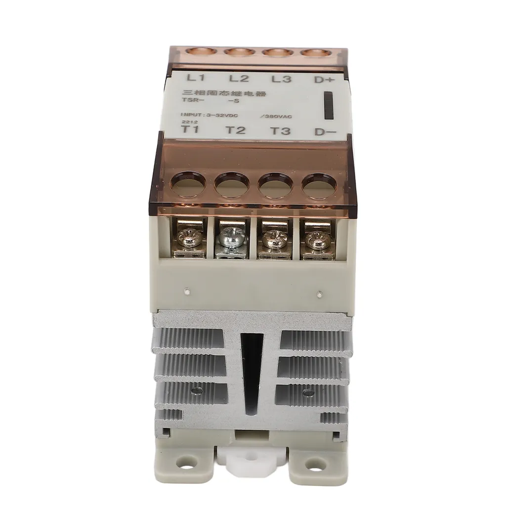 Relais statique triphasé AC-DC de type industriel avec radiateur intégré - 6