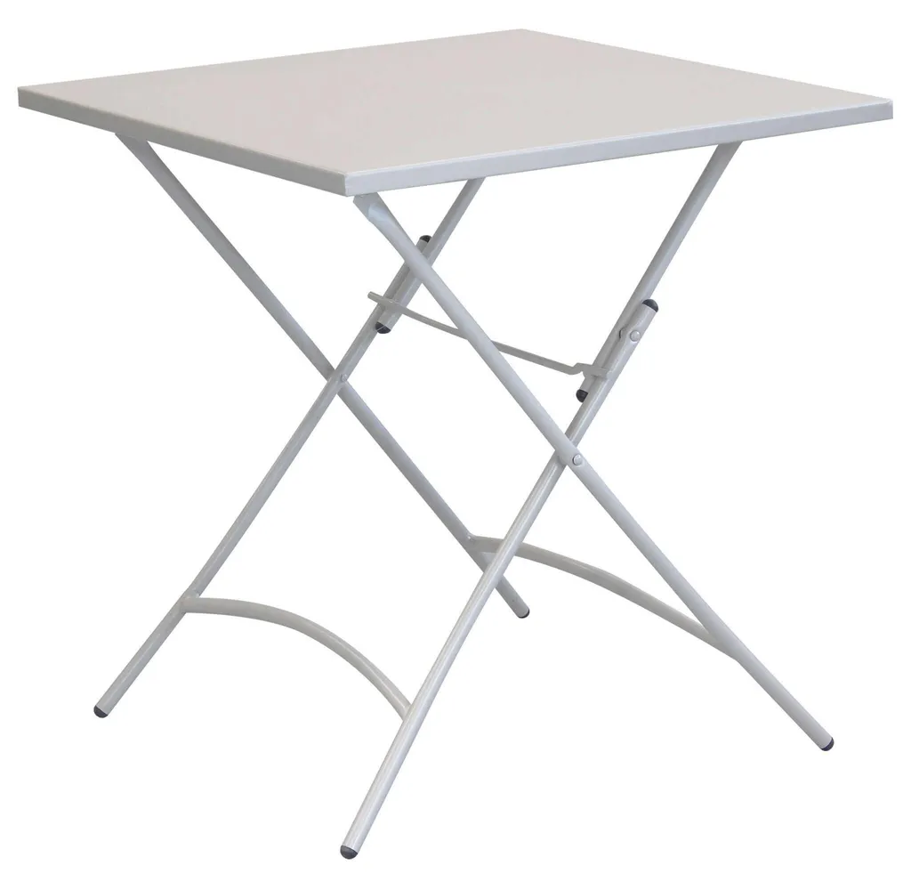 Table en acier pour bar et pub 70x70 cm pliante et résistante coloris Tan