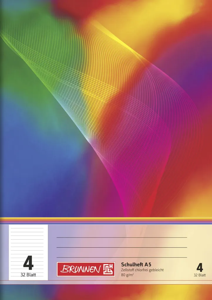 Cahier de Brouillon A5 Ligné pour École Lot de 25 Brunnen 104530402