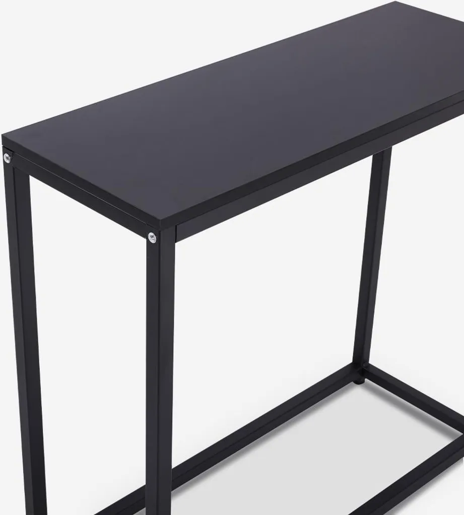 Console Nigel en métal noir 80cm de long, design épuré et structure robuste - 4