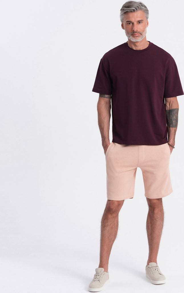 Ombre Clothing Segeltuchshorts für Männer Ituaso Puderrosa L