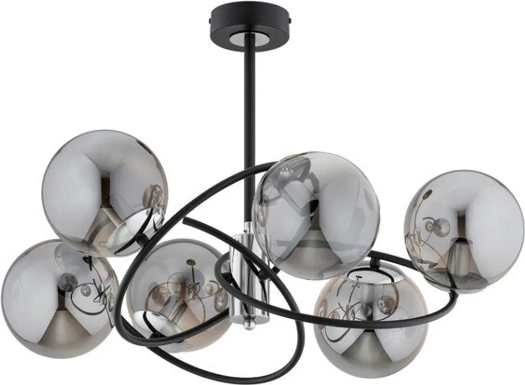 Lustre WIROMAT 6 Lampes : Éclairage Puissant pour Grande Pièce Sombre