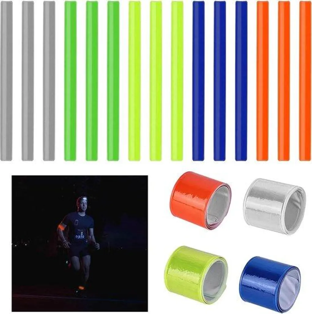 Bracelets réfléchissants enfant haute visibilité - Pack sport jaune