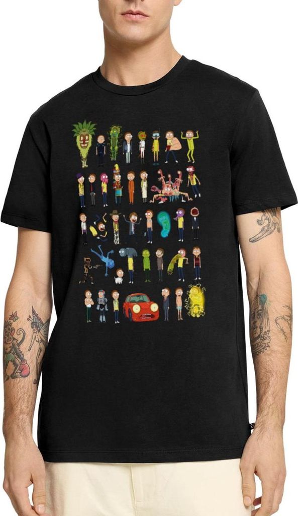 Spreadshirt Rick and Morty Versionen von Morty Männer Premium T-Shirt, L, Schwarz