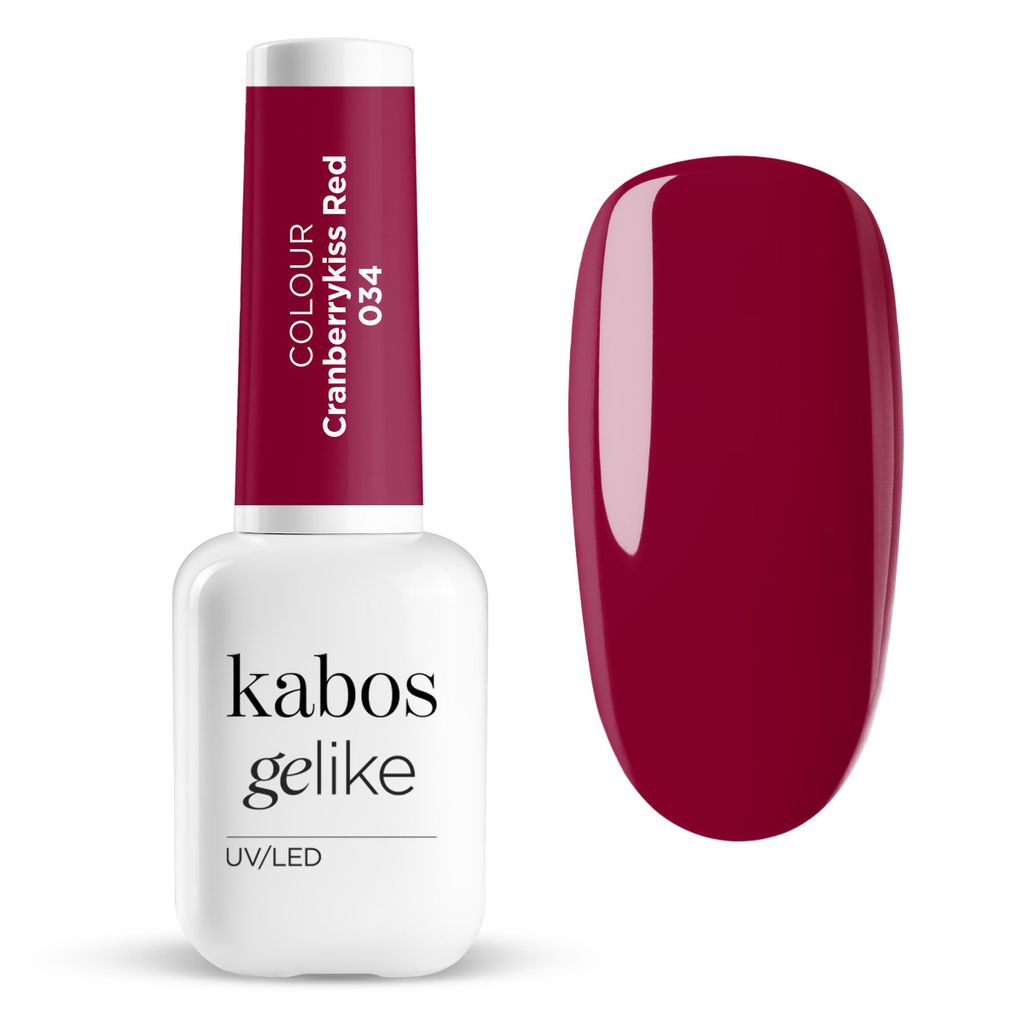 Kabos UV Nagellack Hybrid Gelike 034 Cranberrykiss Red 8ml