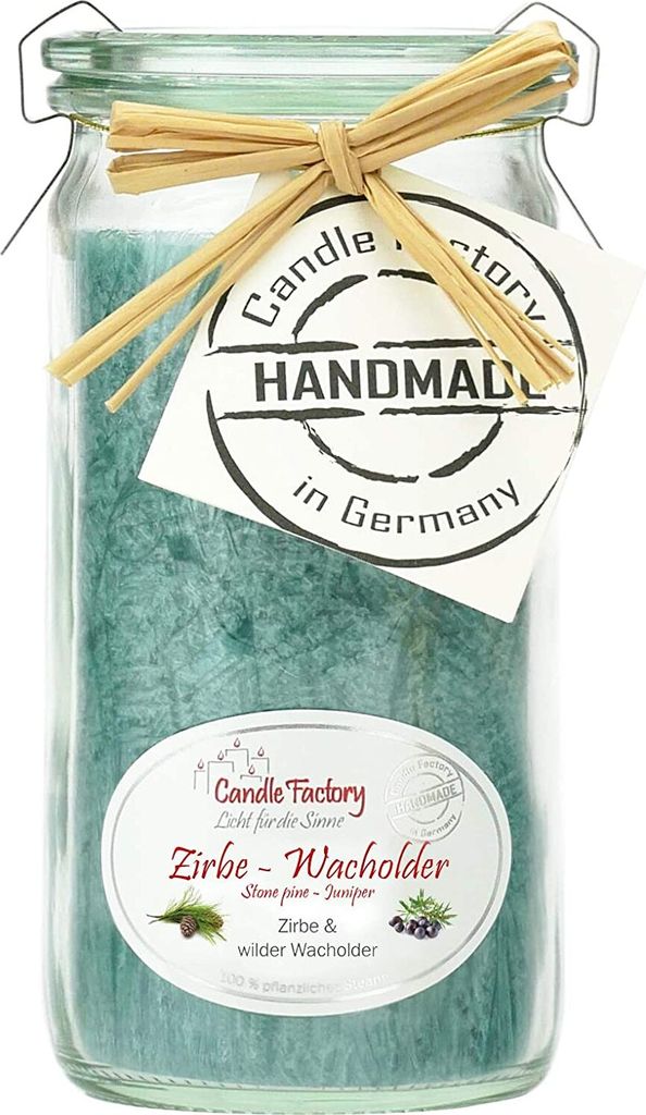 Candle Factory Mini Jumbo Zirbe-Wacholder Duftkerze Dekokerze 307106
