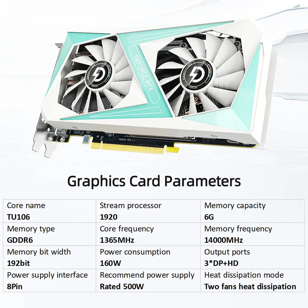 Carte graphique multitâche RTX 2060 6G Peladn pour création et bureaut - 8
