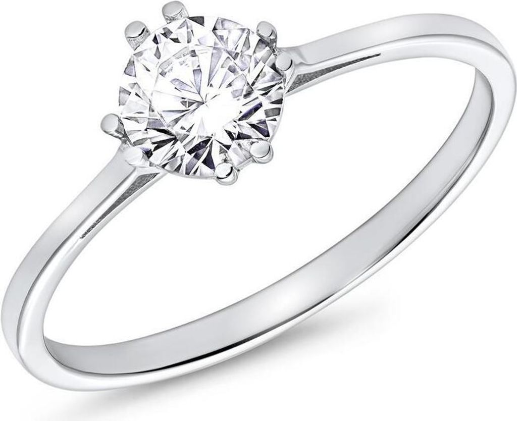 Verlobungsring von JEWLIX aus 375er Weißgold mit Zirkonia Produktbild 