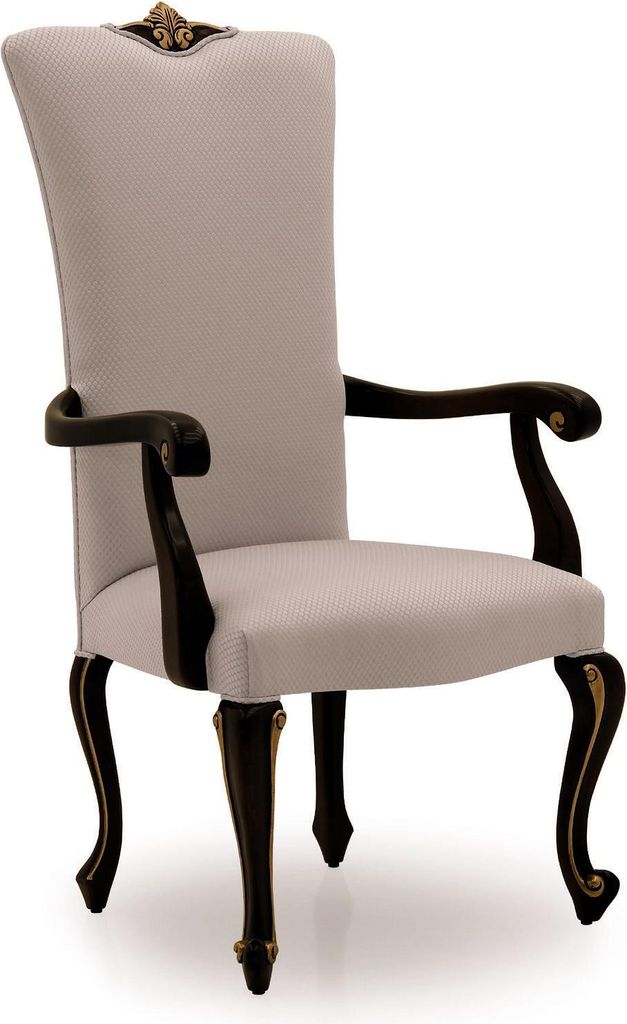 Esszimmer Designer Holz Modern Lehnstuhl Braun Luxus Stuhl Stühle Sessel Beige