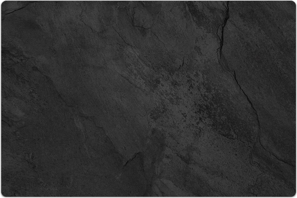 Küchenmatte 100x150 cm Vinylmatte Bodenmatte Dekoration -schwarze Stein