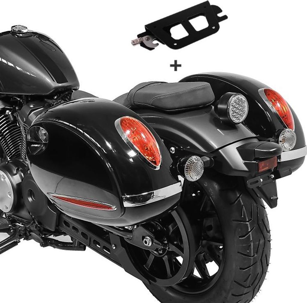 Seitenkoffer für Kawasaki Vulcan S 15-25 Halter abnehmbar Satteltasche
