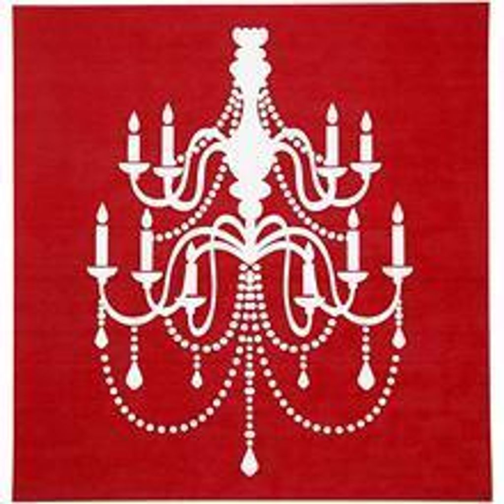 Creativ Company Schablone Kronleuchter 20x22 cm für Bastelprojekte