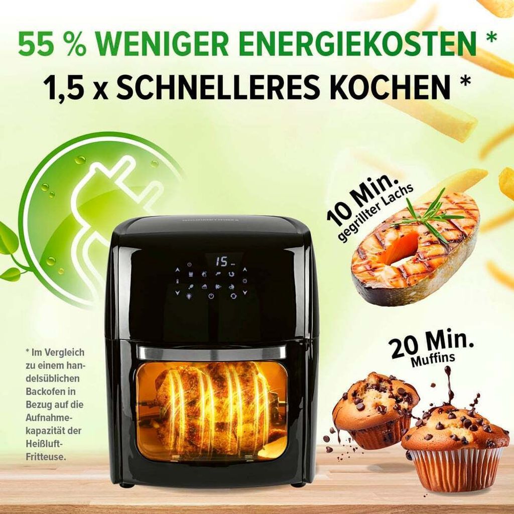 GOURMETmaxx XXL Heißluftfritteuse 12 Liter Fritteuse Produktbild 7