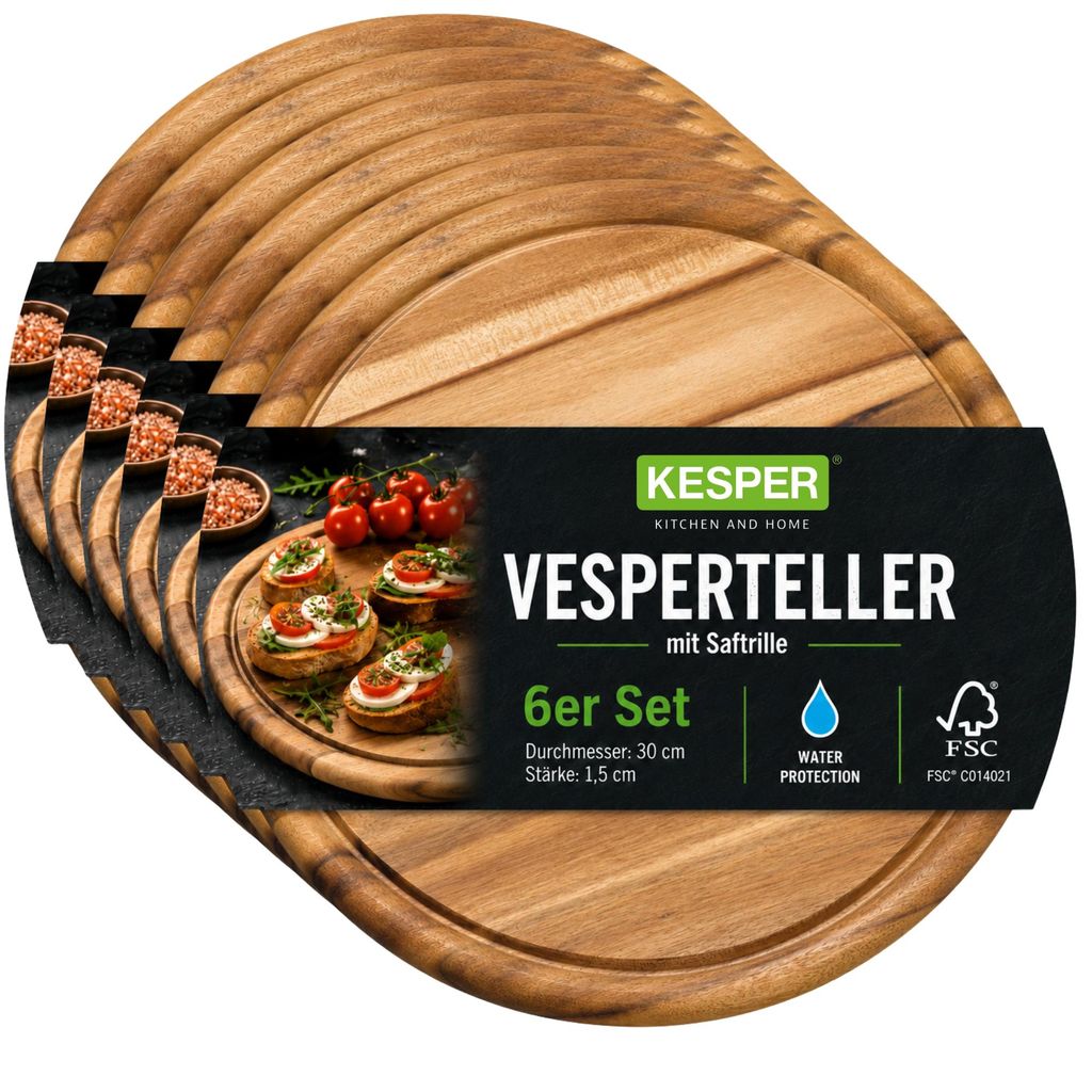 KESPER Vesperteller, Servierteller, 6er Set, ø 30 cm, Produktbild 