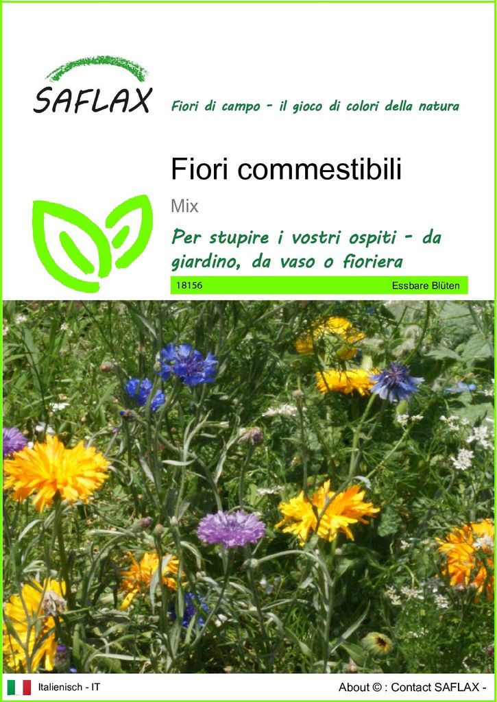 SAFLAX  - Fiori commestibili  - 1000 semi - Mix Immagine del prodotto 