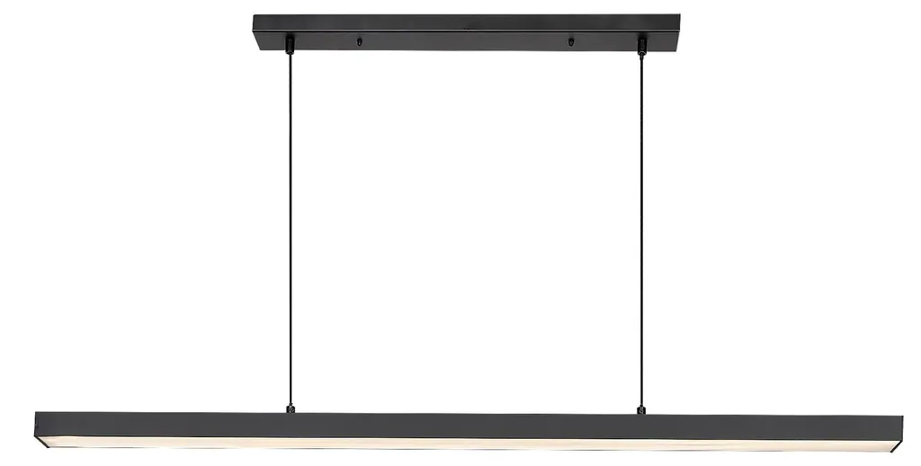 Suspension LED 1650lm en Aluminium Noir, Éclairage de Bureau 4000K