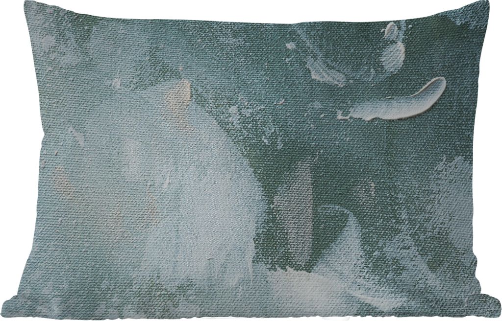 MuchoWow Outdoor Kissen - Acrylfarbe - Abstrakt - Design - 50x30 cm - Wetterfest - Lounge Kissen - Sofa kissen - Wohnzimmer Dekoration