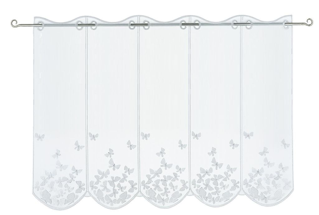 Scheibengardine Schmetterling bestickt Bistrogardine BxH 160x60cm