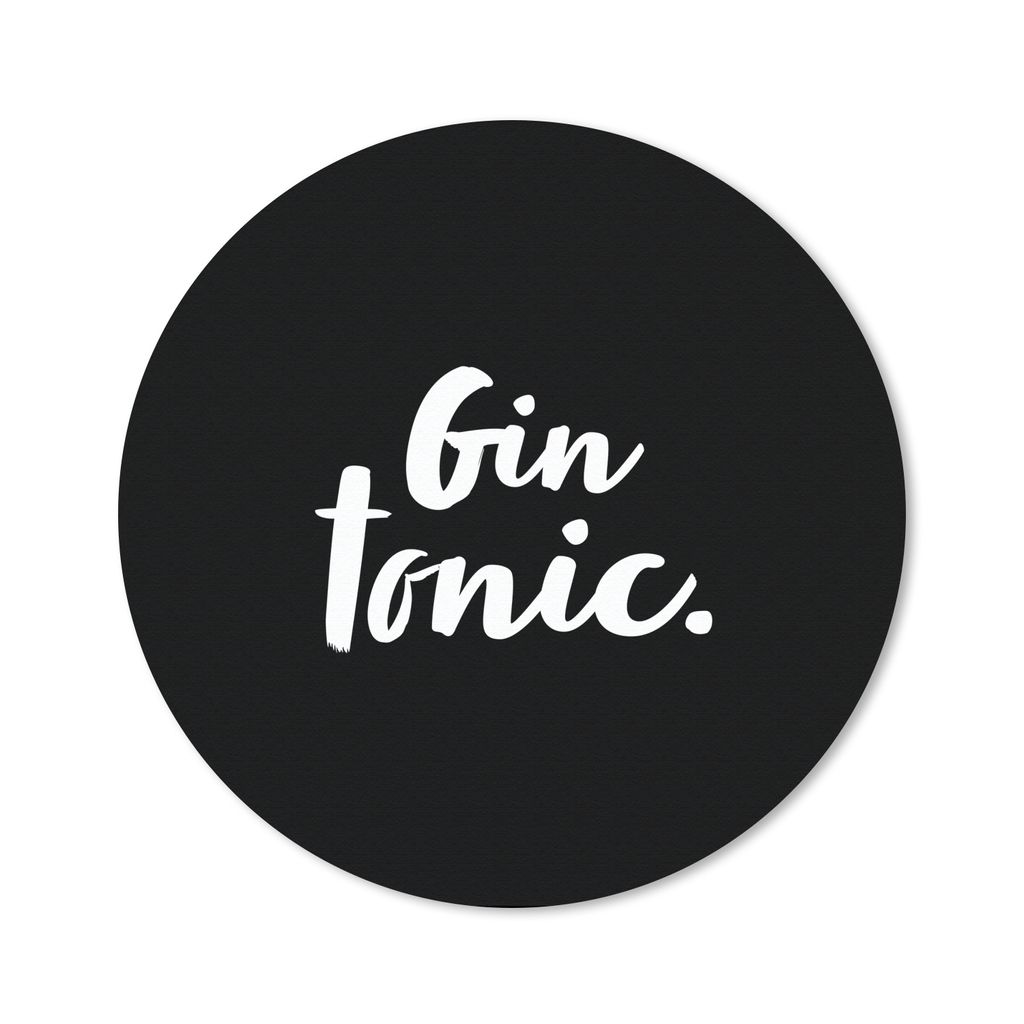 MuchoWow Mauspad Mousepad Gin Tonic - Zitate - Cocktails - Getränke 40x40 cm - Mousepads - Maus Mat - Pad - Mausunterlage - Schreibtisch Accesso...