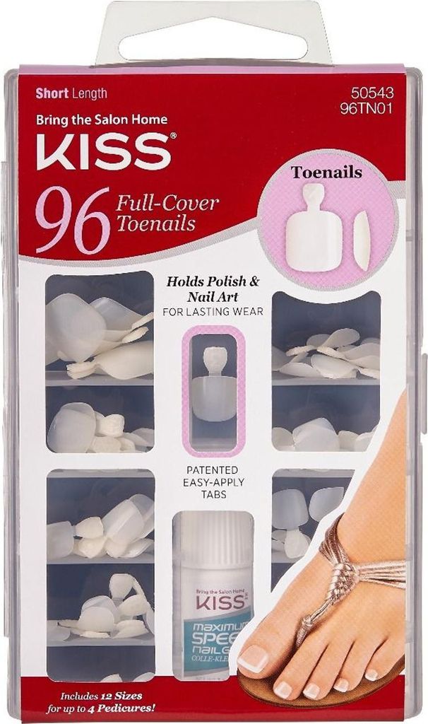 Kiss | Unghie artificiali - Bianco - 96 pezzi - Facile Immagine del prodotto 