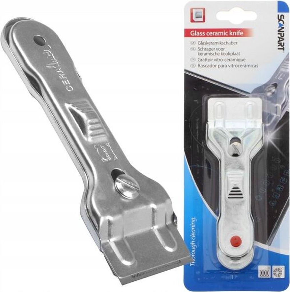 Kochfeldschaber Ceranfeld Induktion Glas Reiniger mit Sicherheitsklinge