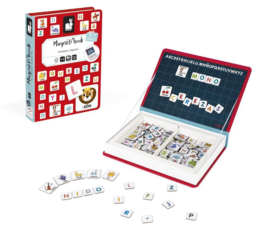 Janod Magnetibook - Spanisches Alphabet Magnetspiel Lernspielzeug