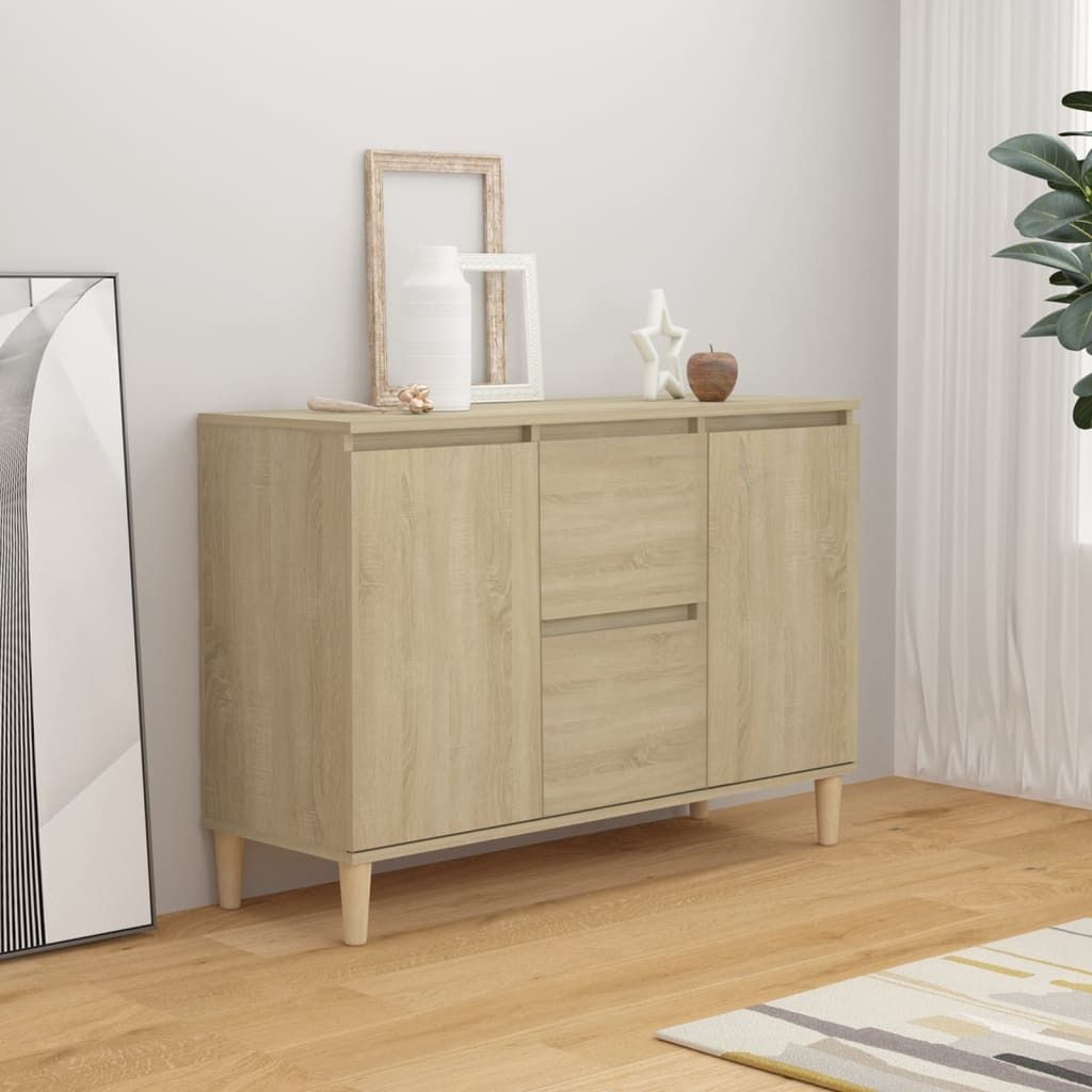 vidaXL Credenza rovere Sonoma 103,5x35x70 cm Materiale a Immagine del prodotto 
