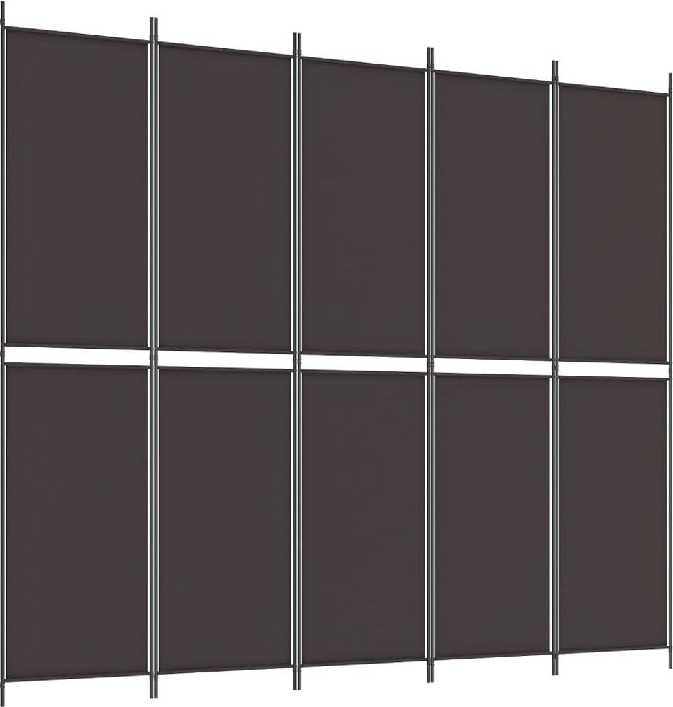 vidaXL 5 ks Paraván hnědý 250x220 cm Látka Obrázek produktu 