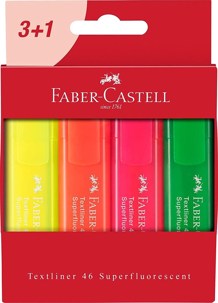 Faber-Castell 254604 - Textmarker 46, Superfluoreszierend, Produktbild 