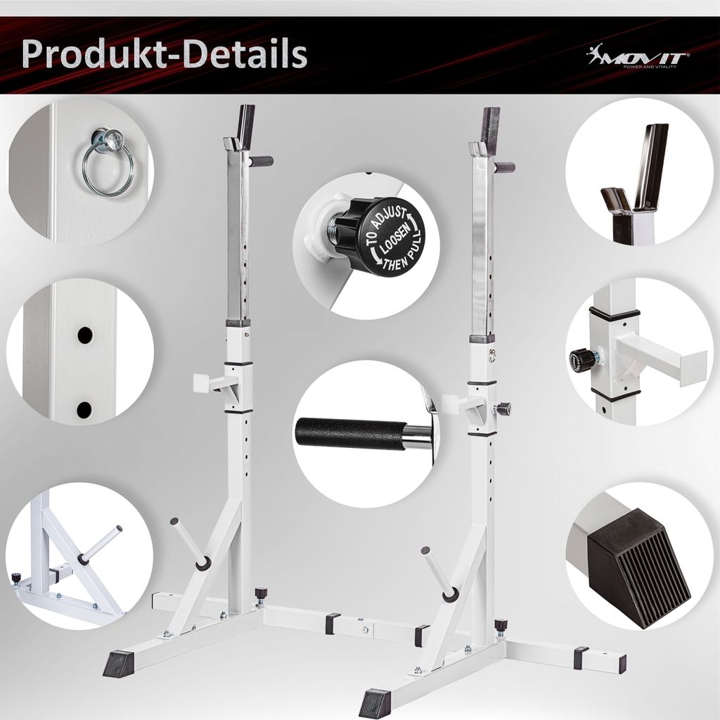 MOVIT Squat Rack BASIC Langhantelablage Homegym Produktbild 6
