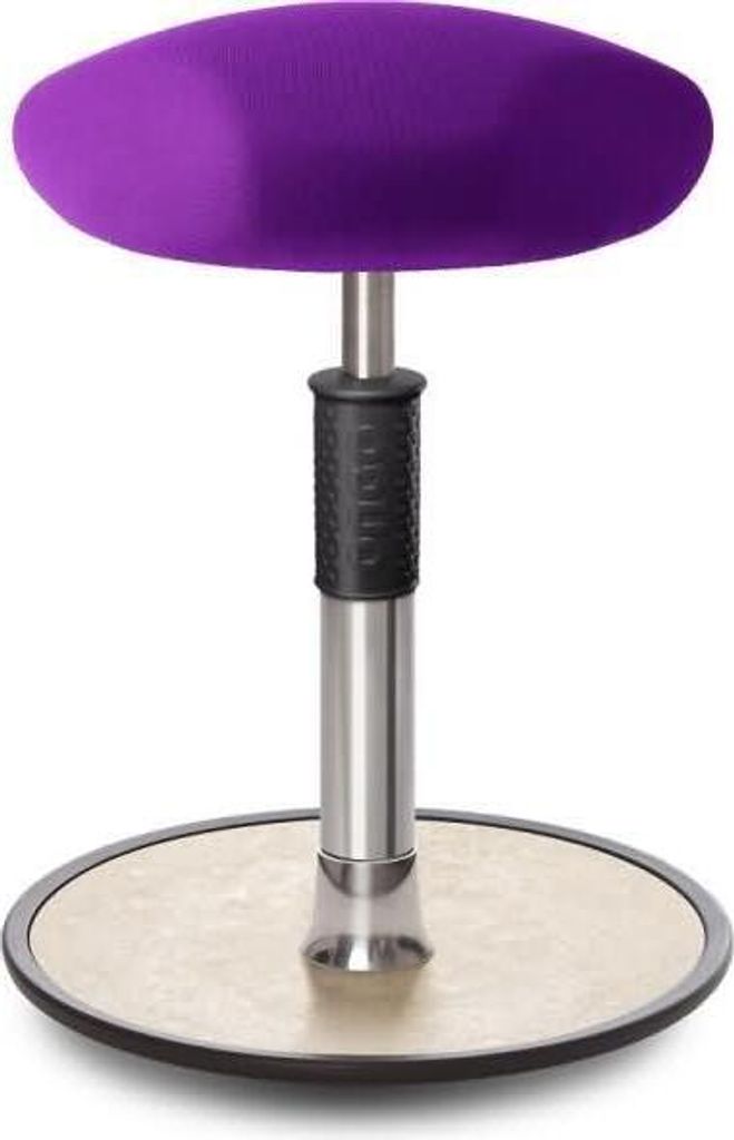 Sitz- Stehhocker Free Regular Triangel Gestrick Purpur chrom /cremeweiß.