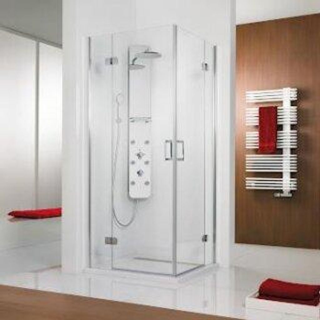 HSK 6820031-41-540 Premium Softcube Eckeinstieg 4-teilig 1000x800x2000mm Chromoptik Chinchilla mit Edelglas-Beschichtung