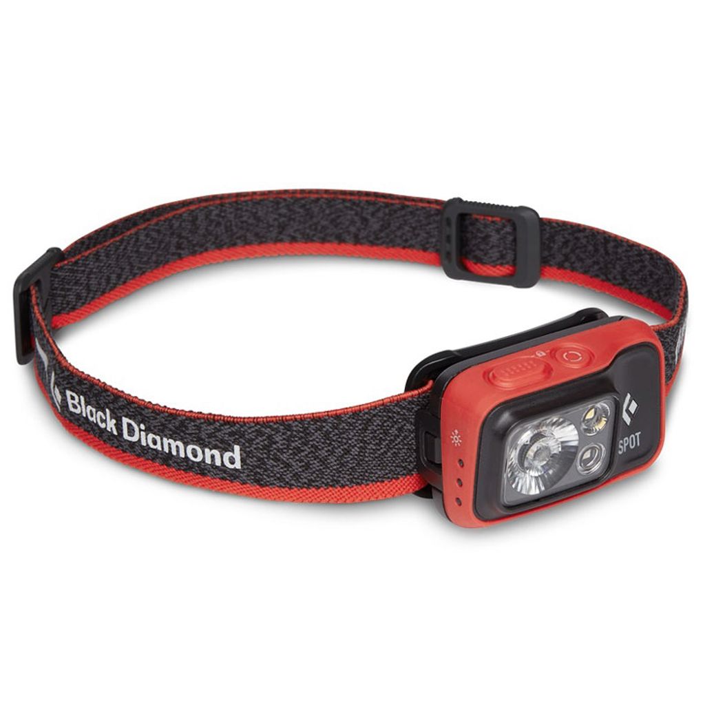 Black Diamond Spot 400 - Stirnband-Taschenlampe - Schwarz - Rot - Tasten - 1,1 m - IPX8 - LED