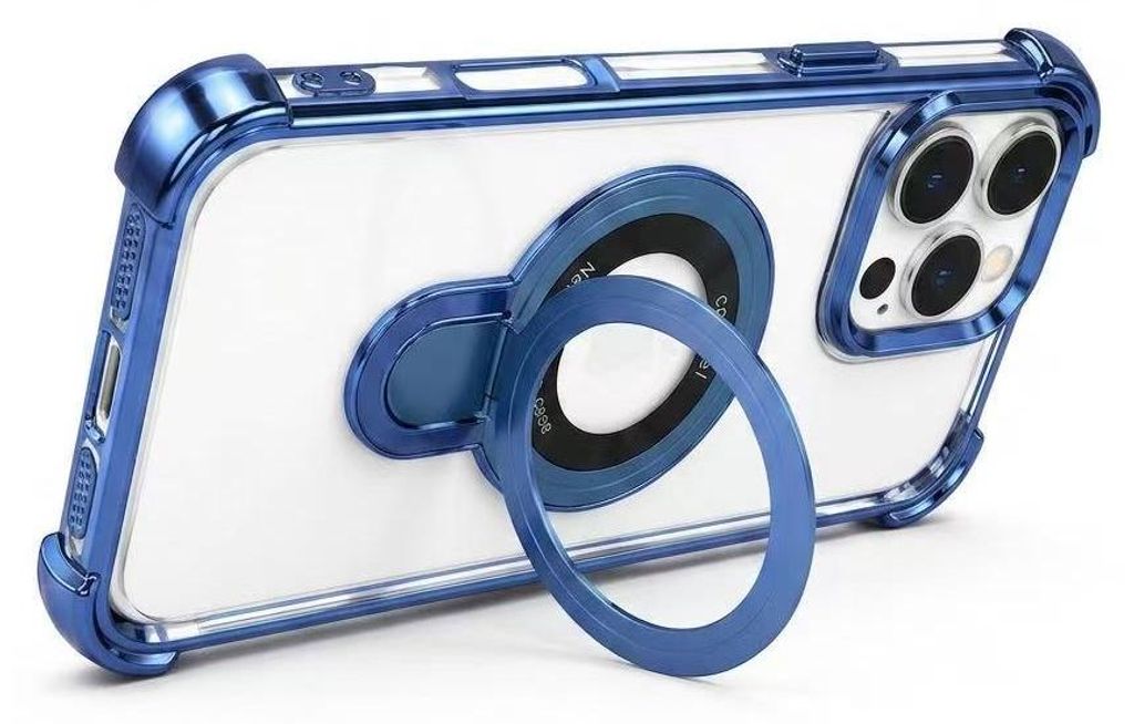 MagSafe Handyhülle für iPhone 16 Transparent Blau – Case Produktbild 