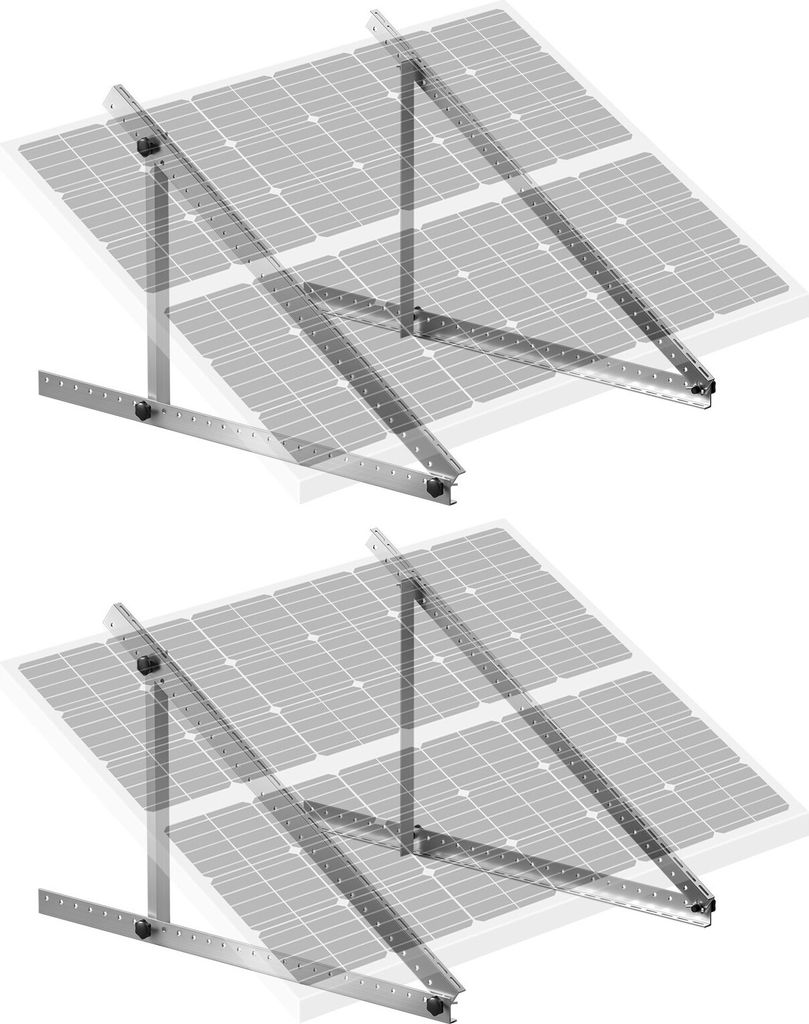 114cm Solarpanel Halterungen Solarmodul Halterung Balkonkraftwerk 2er-Set