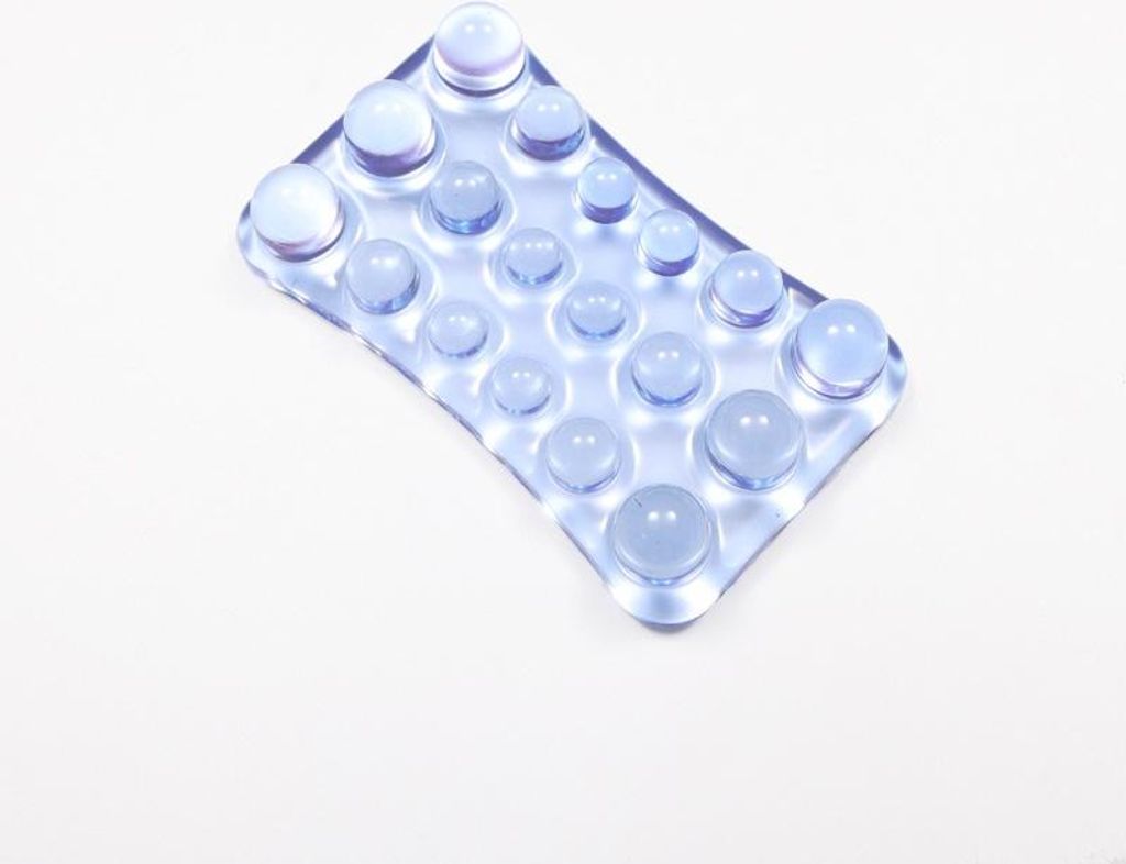 INF Transparente Silikon Maus Handgelenkauflage Ergonomisch für Büro, 1 Stück Blau