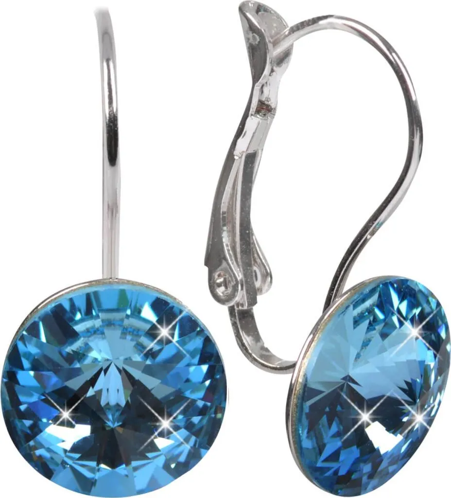 Boucles d'oreilles aigue-marine Rivoli - Bijoux peau sensible