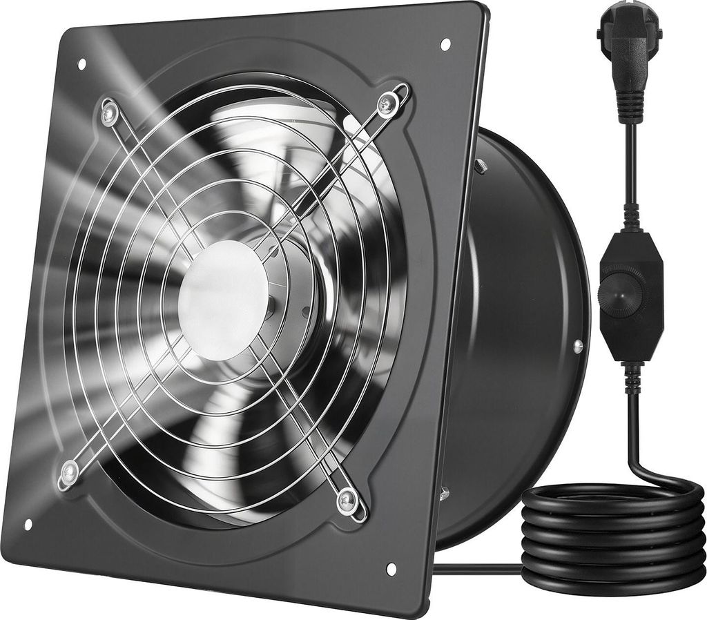 Abluftventilator - Wandlüfter 300 x 300 mm - Luftleistung 1.678 m³/h - Drehzahlregelung - Motor 50 W - Leiser Betrieb