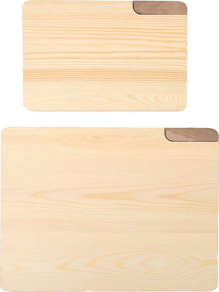 2Pcs Cutting Board Home Kitchen Wooden Chopping Boards for Vegetable Fruit Meat Bread Cutting