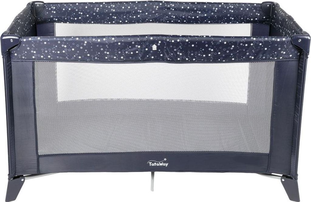 Tataway Reisebett Happy Star Blau – Klappbares Kinderbett, leicht zu tragen und bequem