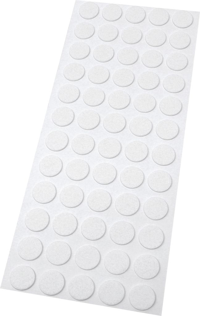 Adsamm® | 60 x Filzgleiter | Ø 14 mm | Weiß | rund | 1.5 mm Produktbild 