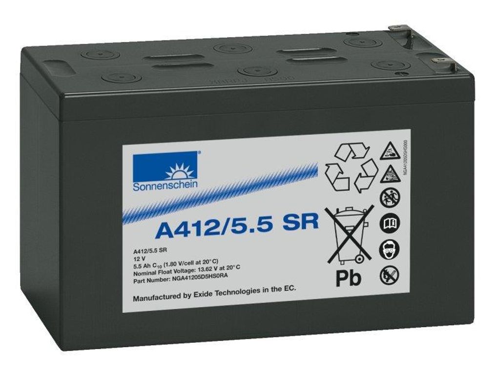 Exide Sonnenschein A412/5,5SR, 12V, 5,5Ah, gelová batéria Obrázok produktu 